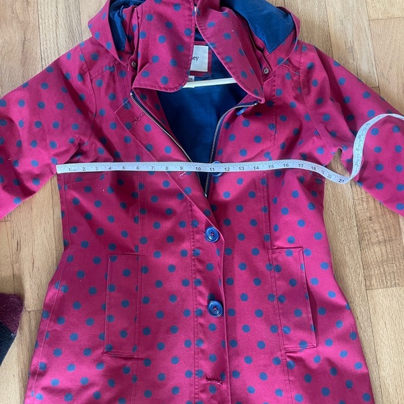 Hatley Blue and Red Polka Dot Coat - Picture 7 of 7